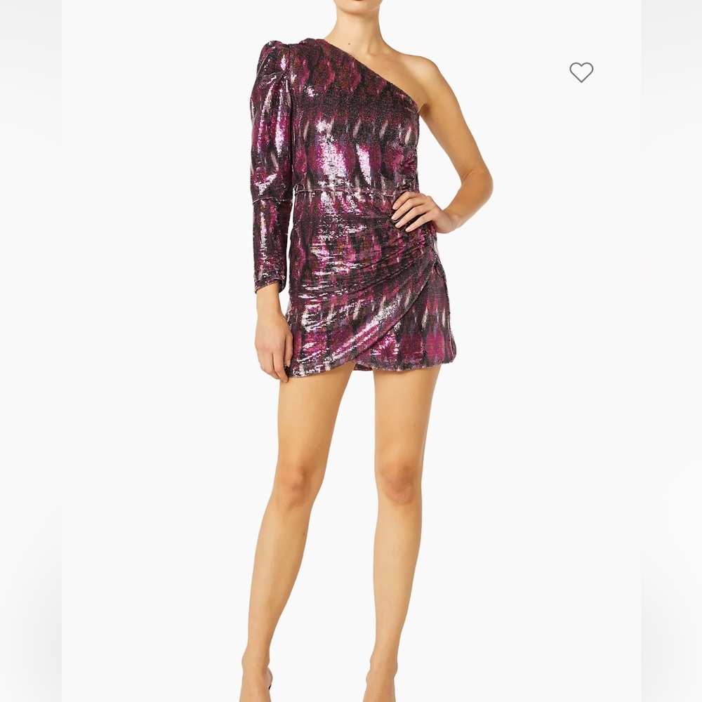 COPY - MISA Los Angeles Nova One-Shoulder Sequin Minidress